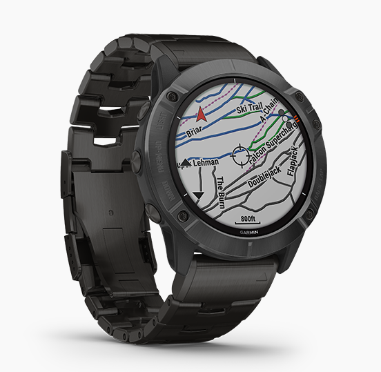 Garmin 佳明 Fenix 6X Pro Solar 中文版 (石墨灰DLC錶圈/黑色矽膠錶帶) 010-02157-51