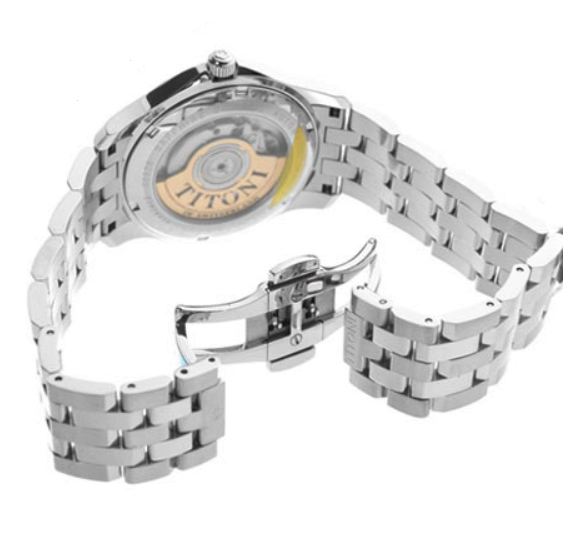 Titoni 梅花錶 男士腕錶   83929S-317