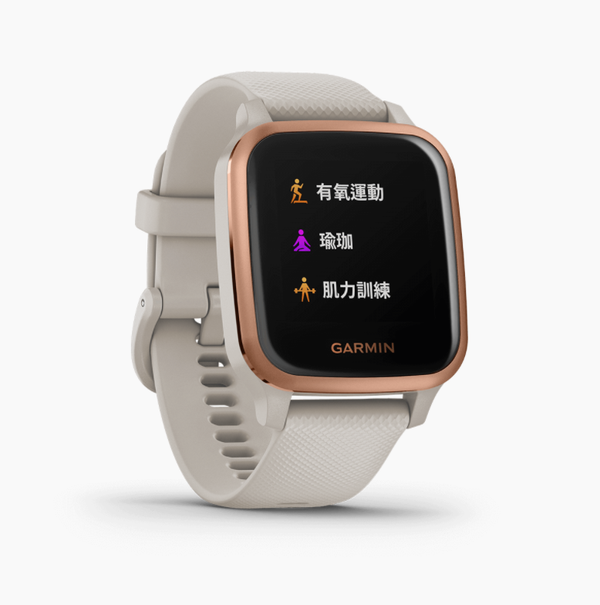 Garmin 佳明 Venu Sq Music Edition 中文版 (白砂/玫瑰金色) 010-02426-61